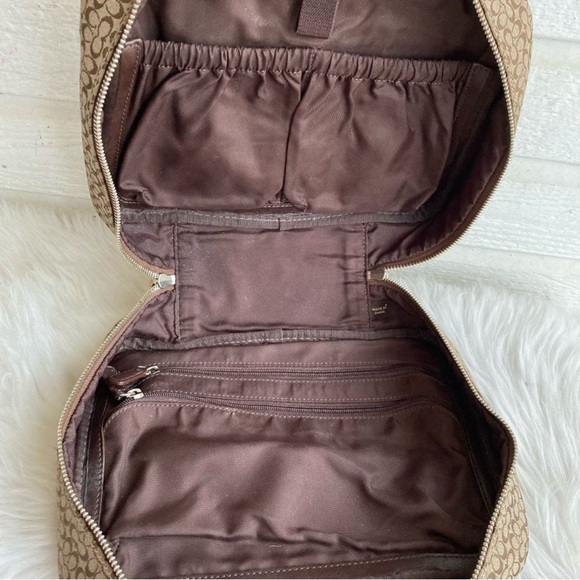 COACH Signature Monogram Vanity Case Tote Handbag - Picture 8 of 10